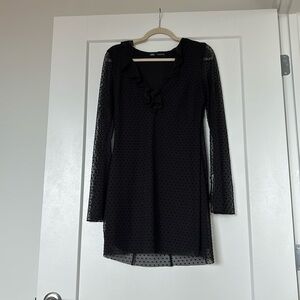Zara black polka dot dress